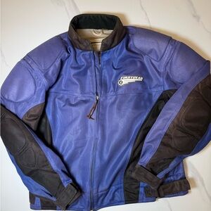 Men's Blue and Black Jacket